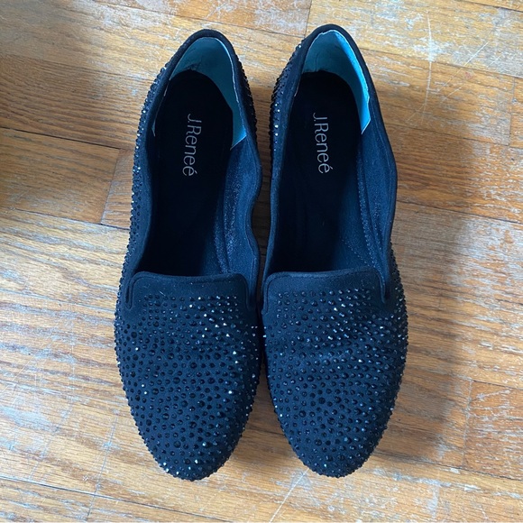 J.Renee Shoes - ❌SOLD❌EUC Hanuko Suede Rhinestone Slip-Ons Women Sz 9.5